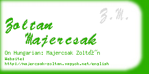 zoltan majercsak business card